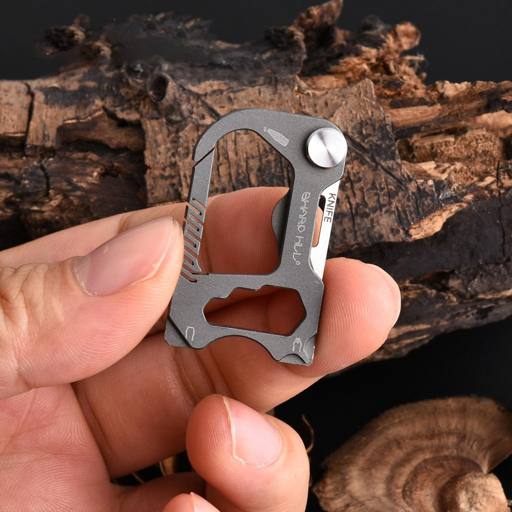Titanium Alloy Keychain with Knife