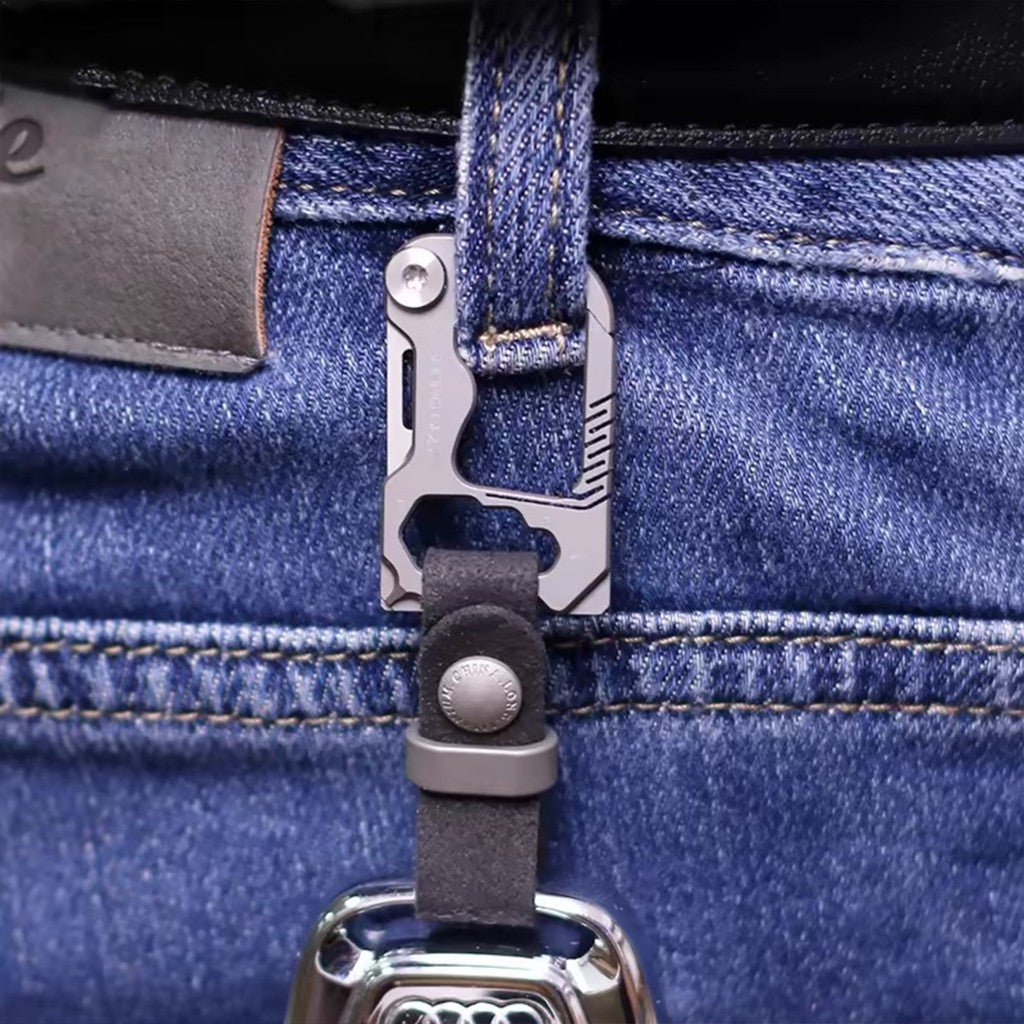 Titanium Alloy Keychain with Knife